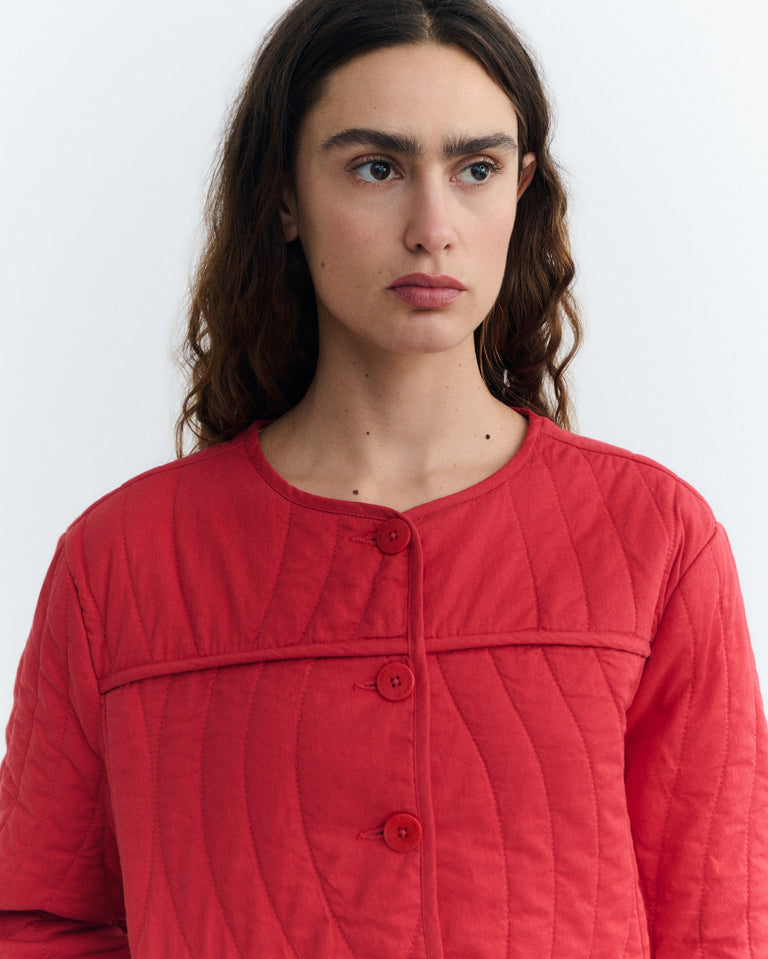 Chaqueta acolchada roja Ayo sostenible - 2