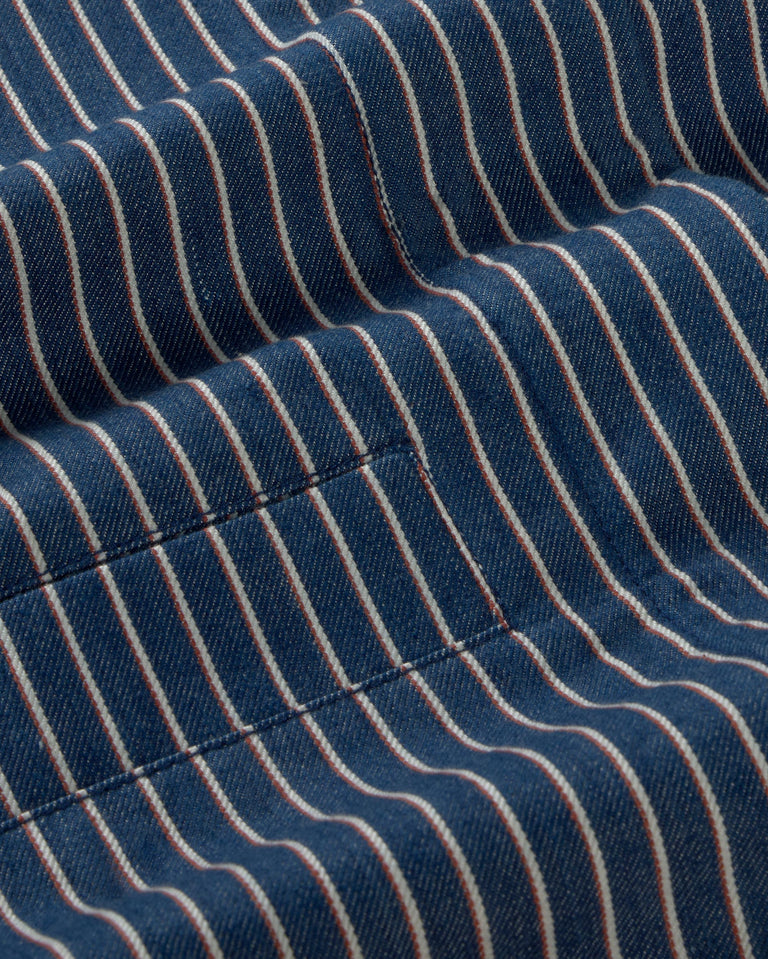 Chaqueta rayas tinte natural railway Astrid sostenible silueta - 2