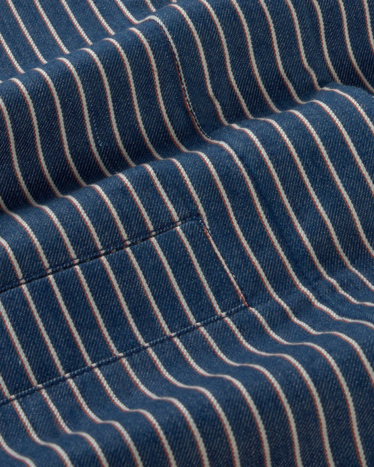 Chaqueta rayas tinte natural railway Astrid sostenible silueta - 2
