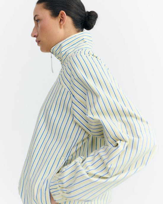 Chaqueta bomber rayas amarillas y azul Monica sostenible - 2