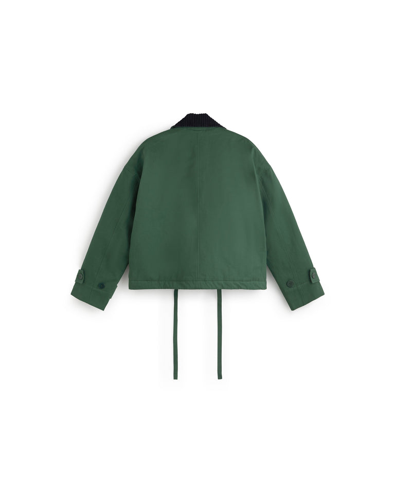 Chaqueta acolchada oversize verde Norma sostenible silueta - 3