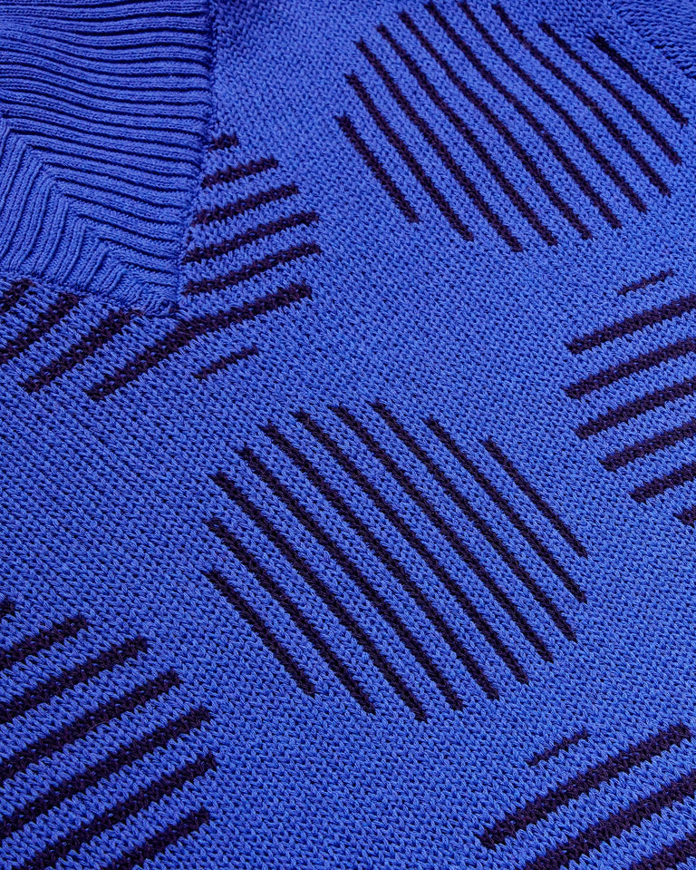 Jersey azul lana merino japan Miranda sostenible - silueta 3