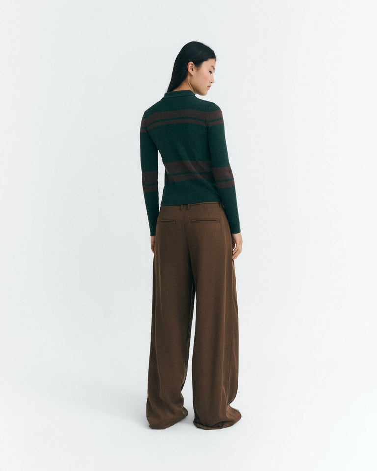 Sueter lana merino rayas verde Dante sostenible - 4
