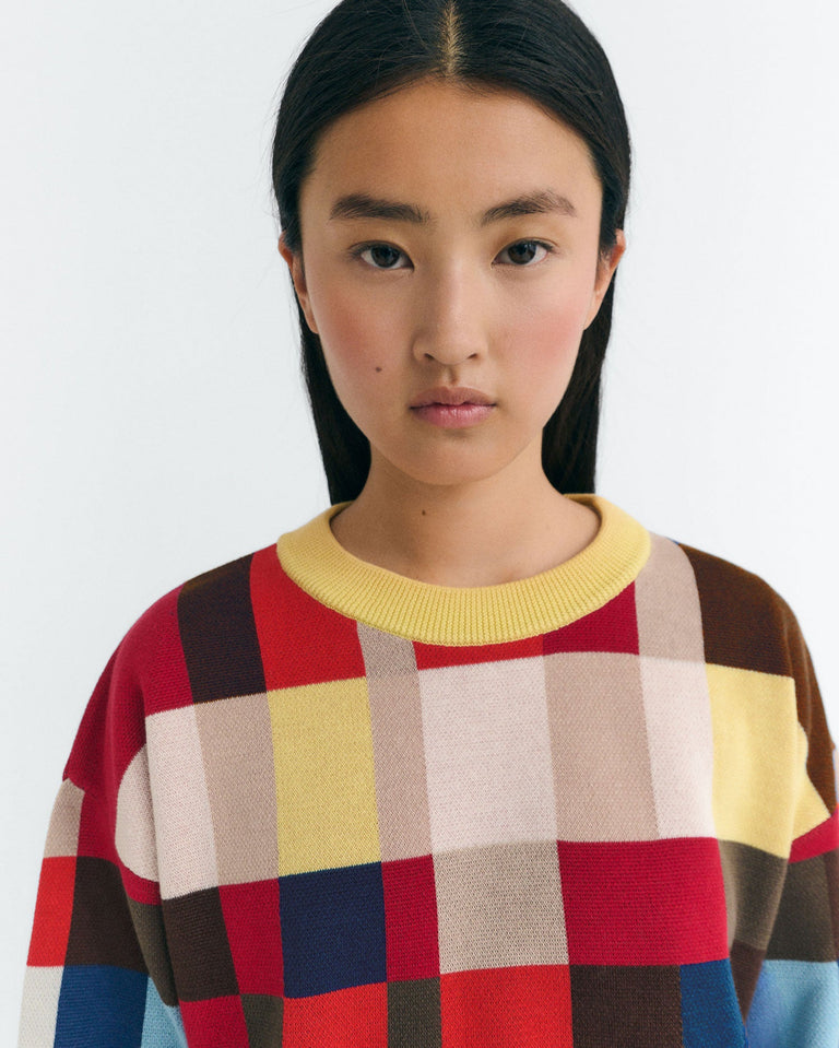 Jersey relaxed punto multicolor Petra sostenible - 3