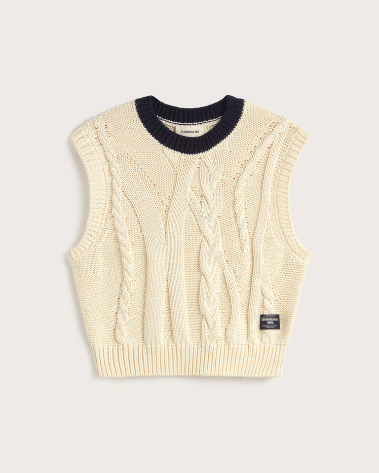 Chaleco punto crudo Aria sostenible silueta - 1