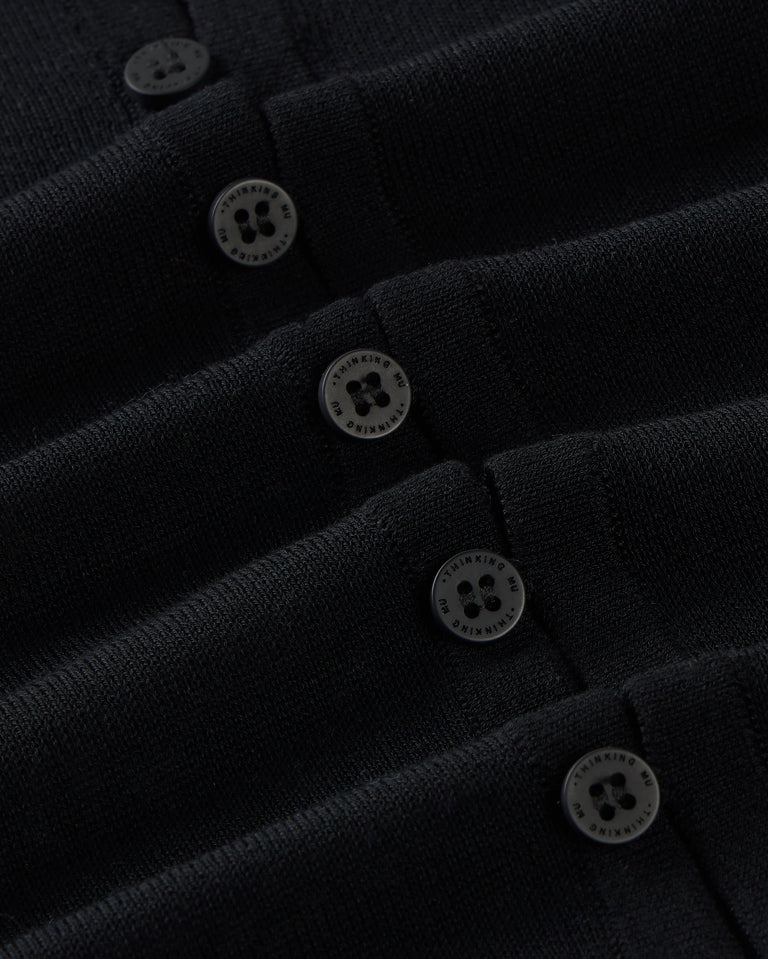 Cardigan punto negro transparente Manon sostenible silueta - 2