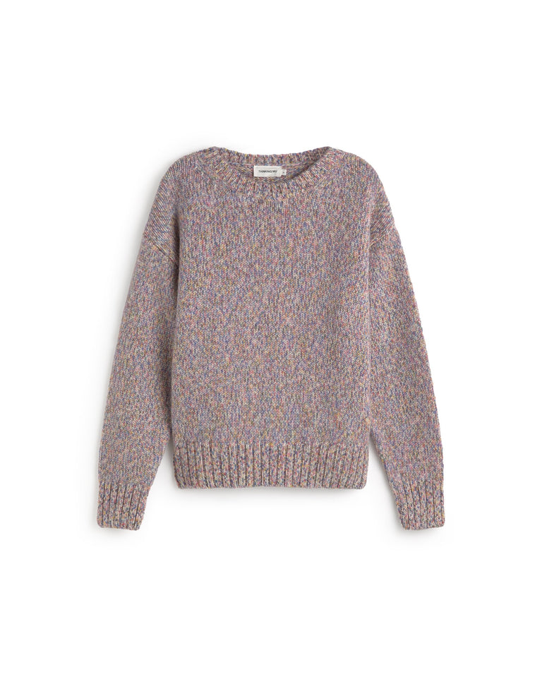 Jersey lana multicolor Petra sostenible silueta - 1