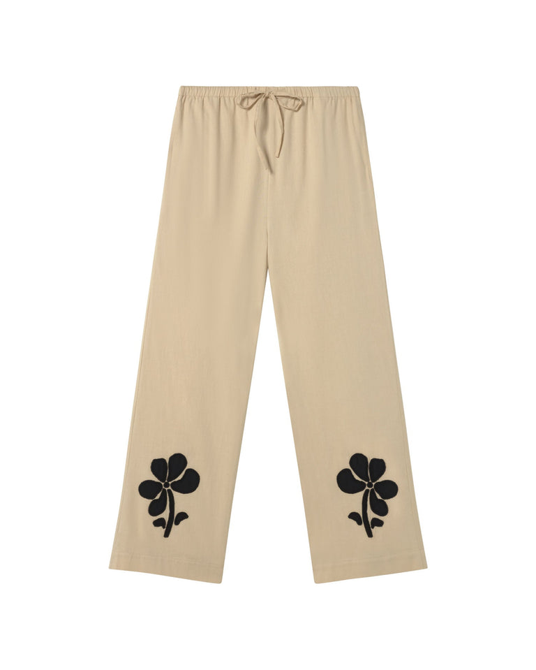 Pantalón crudo marygold Brigitte sostenible-silueta-1