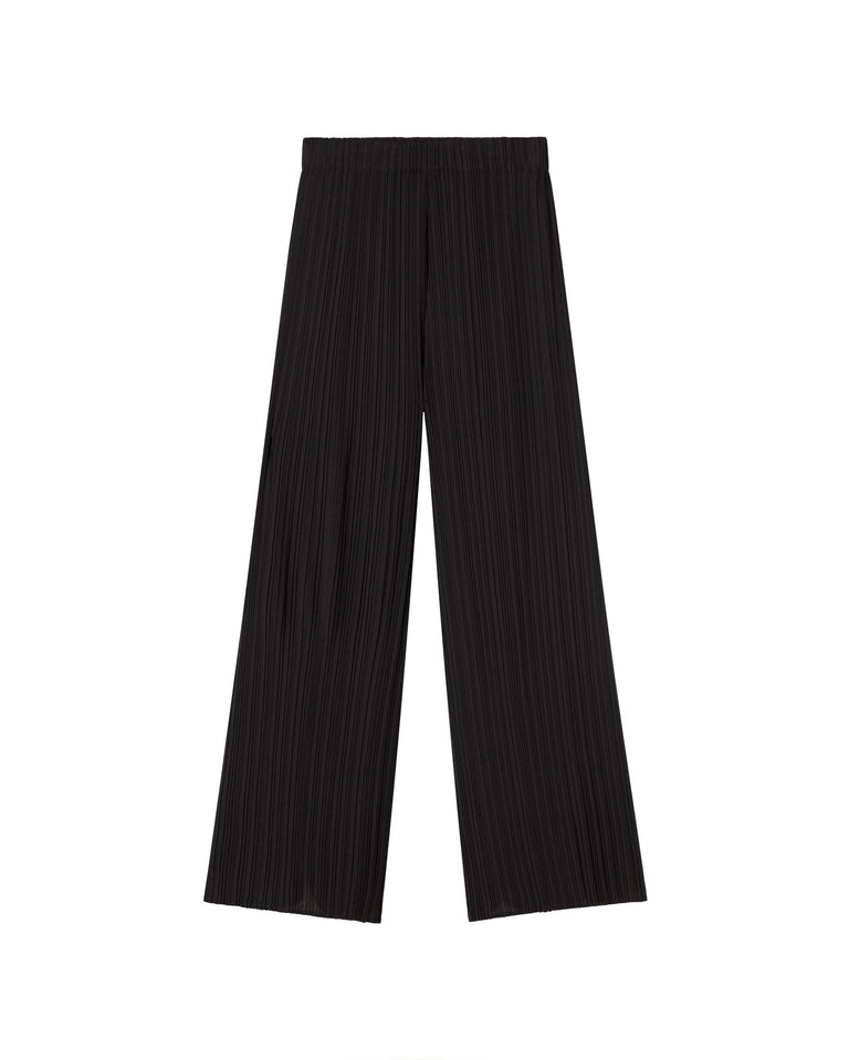 Pantalón negro plisado Maro sostenible - silueta 1