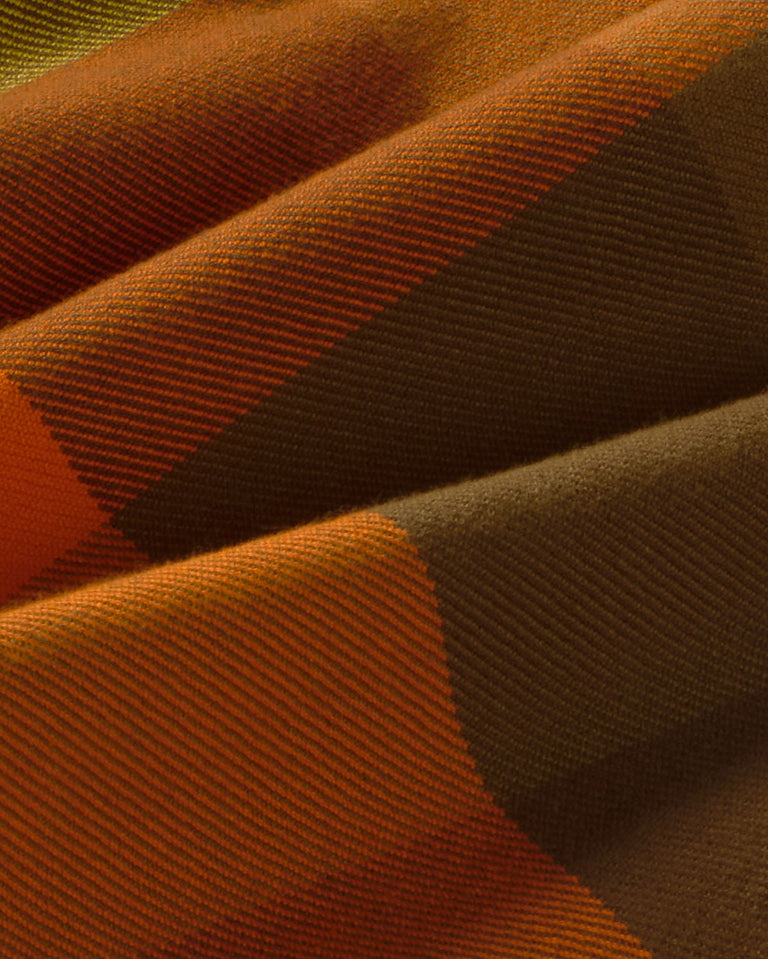 Pantalón recto marrón cuadros Hermione sostenible silueta - 2