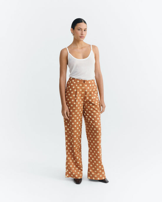 Pantalón wide leg estampado lunares Manolita sostenible - 1