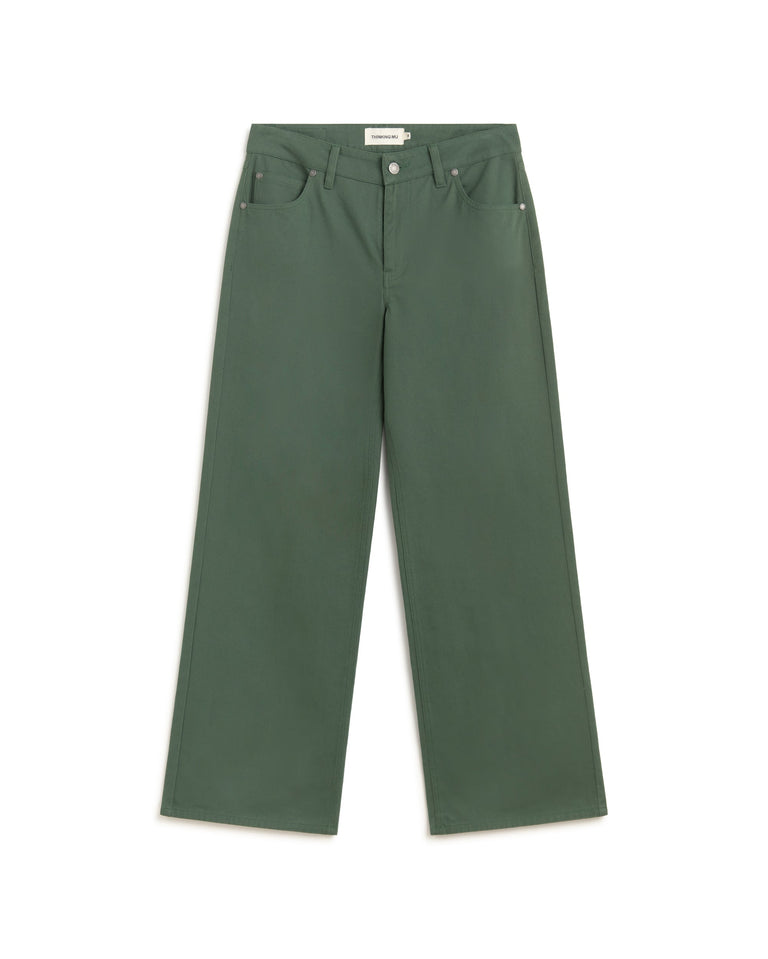 Pantalón tiro bajo bordado a mano Kettan sostenible silueta - 1
