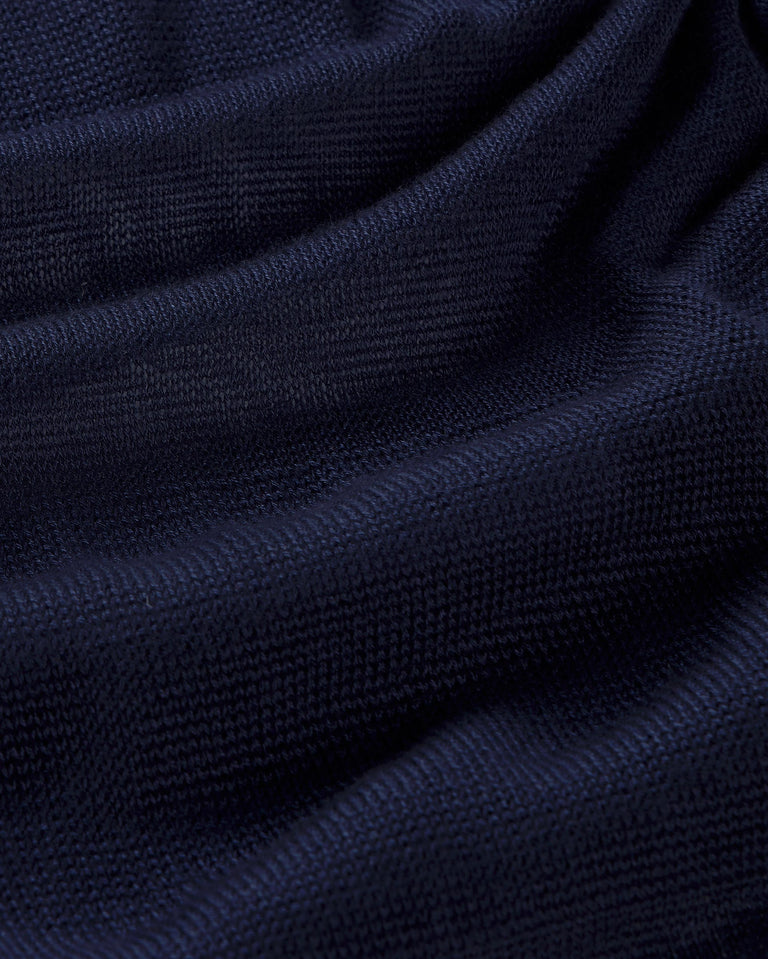 Falda larga rayas semitransparente navy Noira sostenible silueta - 2