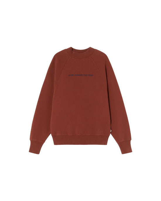 Sudadera marrón Here comes the sun Fantine sostenible - silueta 1