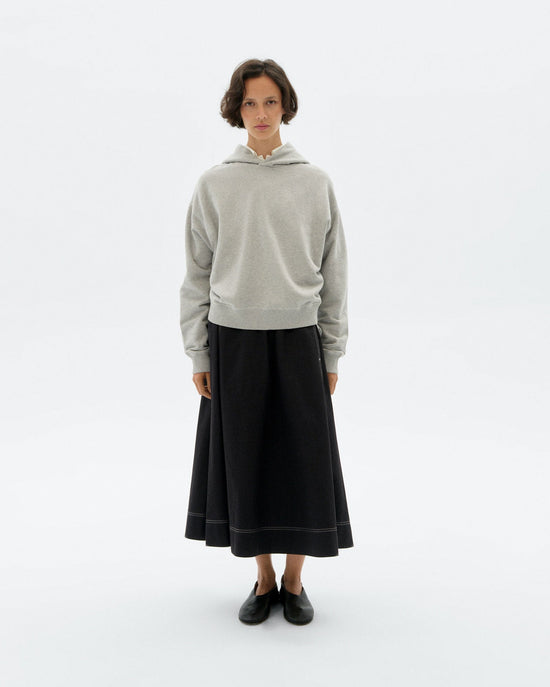 Hoodie gris retro sol rosa espalda Valeria sostenible - 2