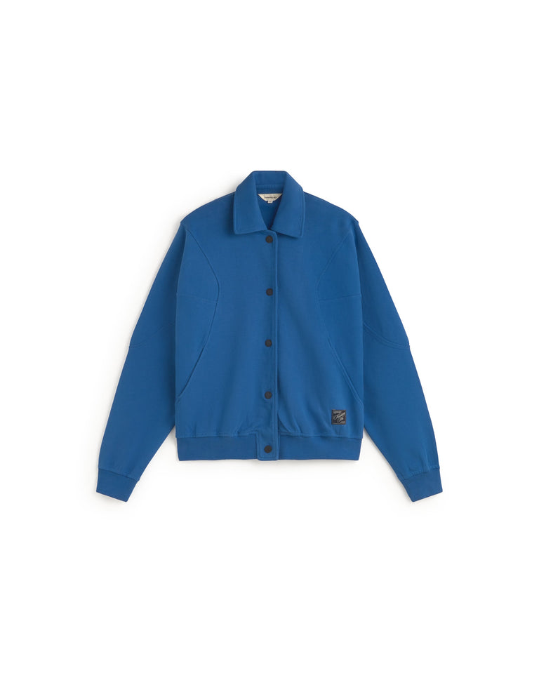 Chaqueta azul Maisie sostenible silueta - 1
