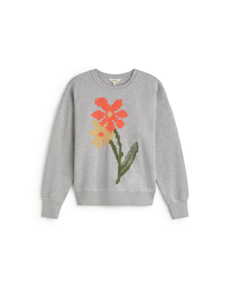 Sudadera bordada poppy Jodie sostenible silueta - 1