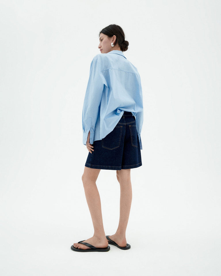 Short dark clean denim Luisa sostenible-4