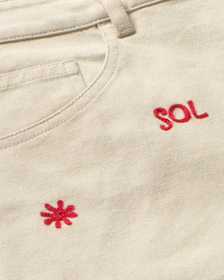 Short crudo sol chain Luisa sostenible - silueta 2