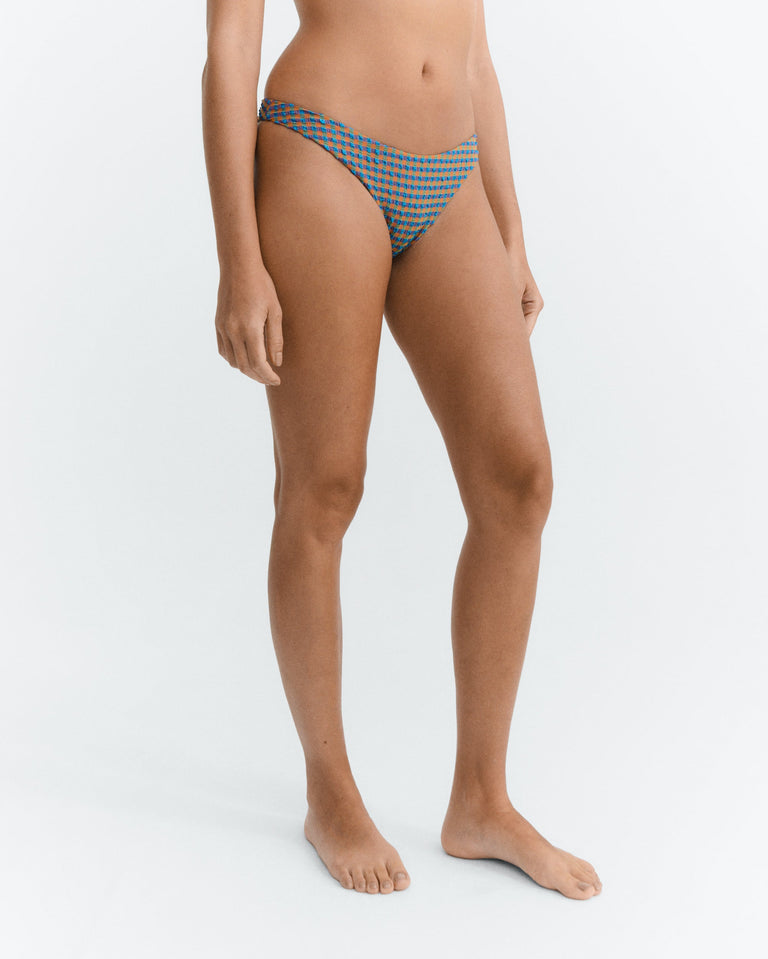 Braguita bikini seersucker naranja Sicilia sostenible - 3