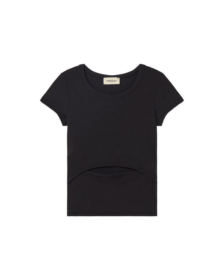 Top negro Faye sostenible-silueta-1