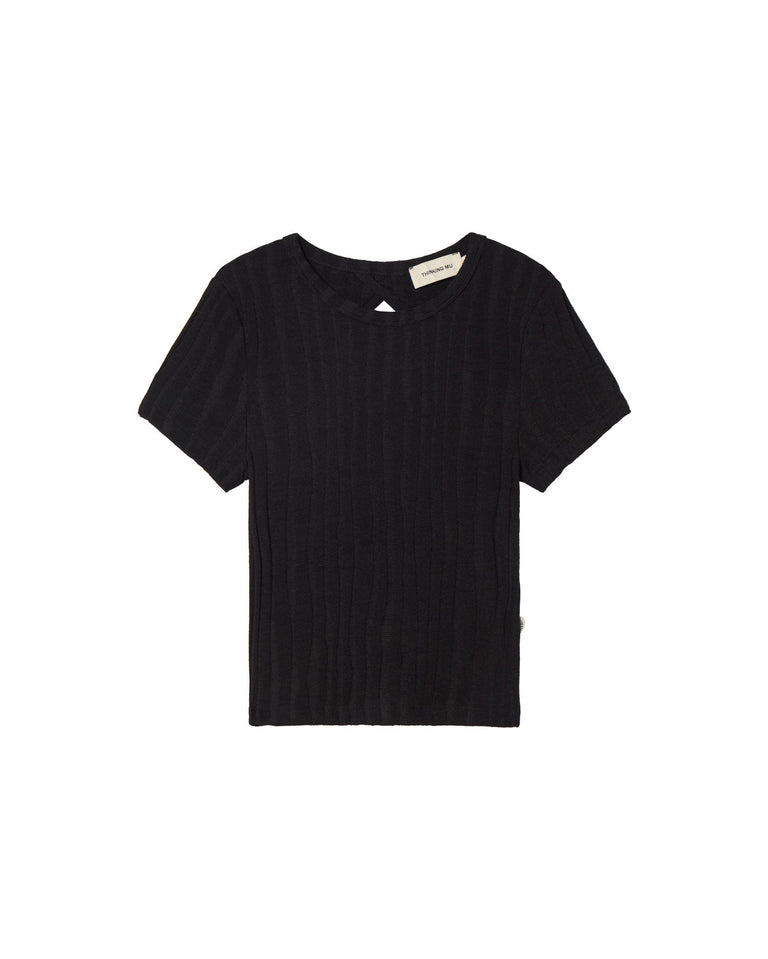 Top negro Rue sostenible - silueta 1