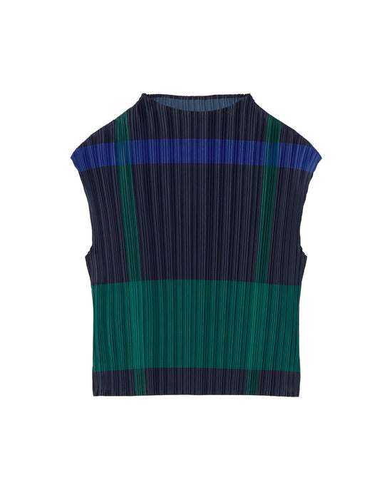 Top multicolor plisado Maddox sostenible - silueta 1