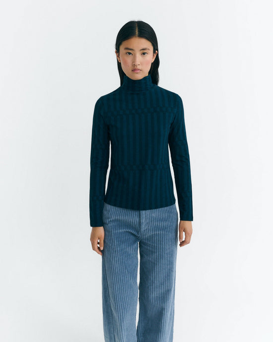 Top rayas azul esque Ellen sostenible - 1