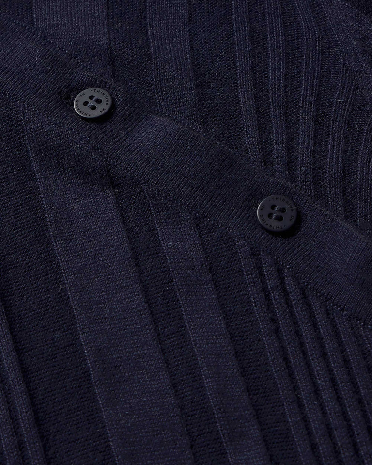 Top punto navy cashmere Dante sostenible silueta - 3