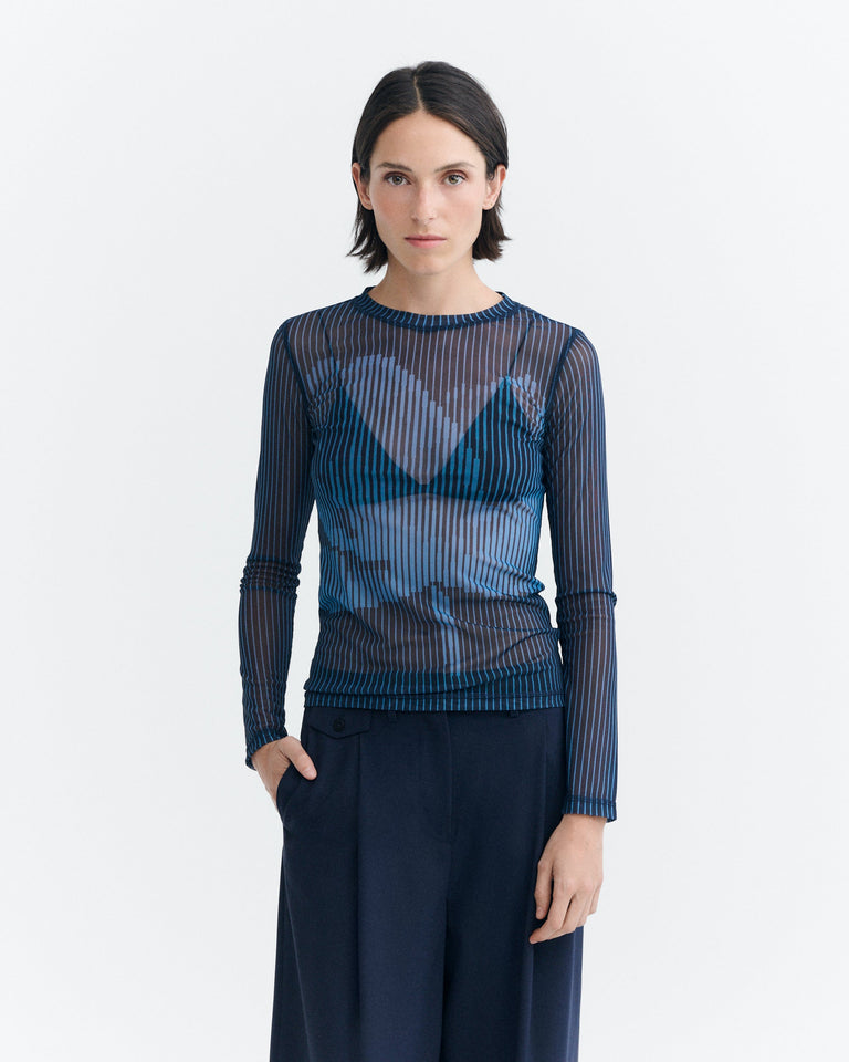Top navy transparente lotus Tere sostenible - 2