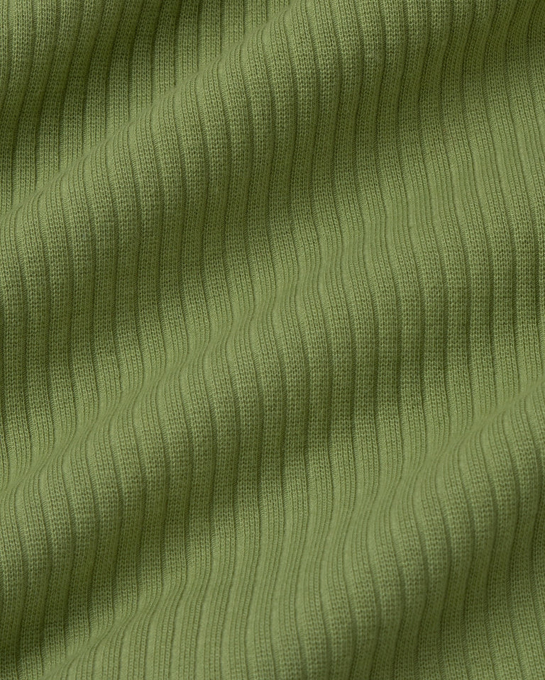 Top cuello alto rib verde Aine sostenible silueta - 2
