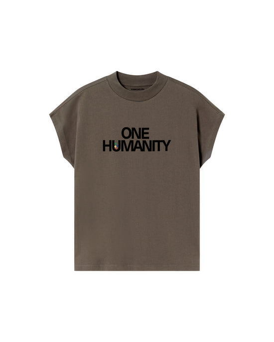 Camiseta gris One humanity Volta sostenible - silueta 1