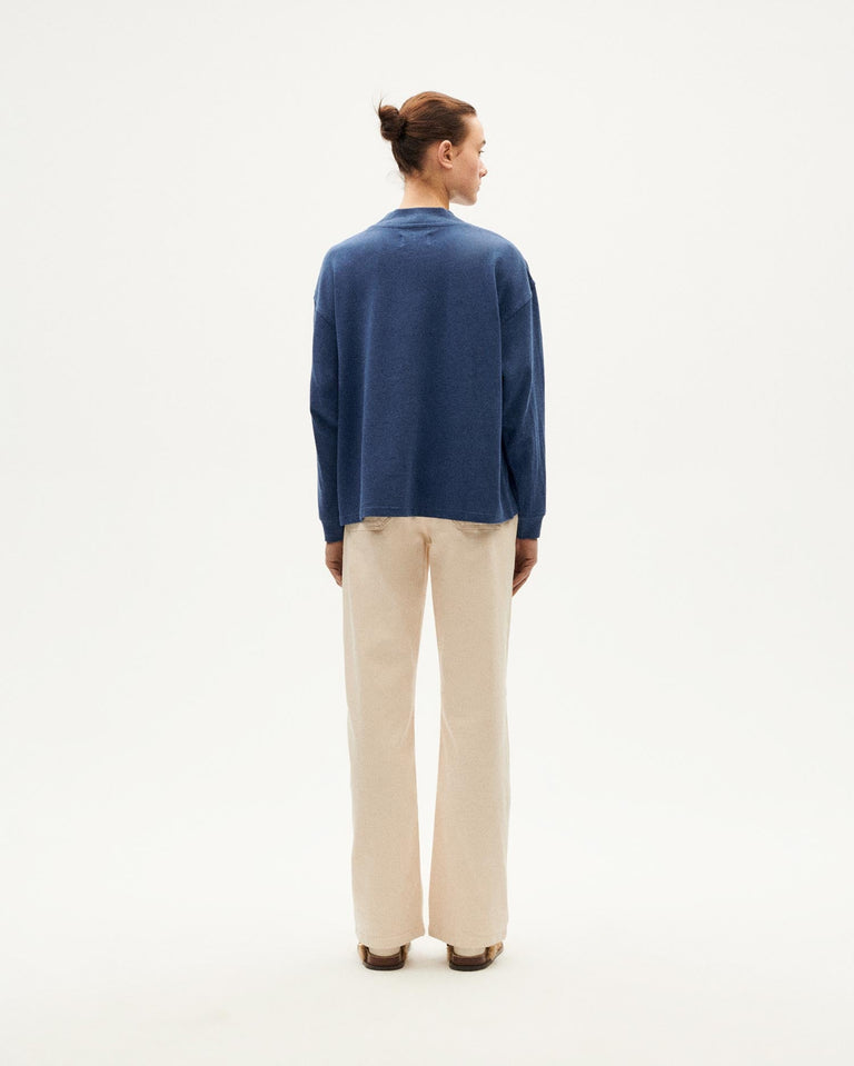 Camiseta gruesa azul hemp Freire sostenible-4