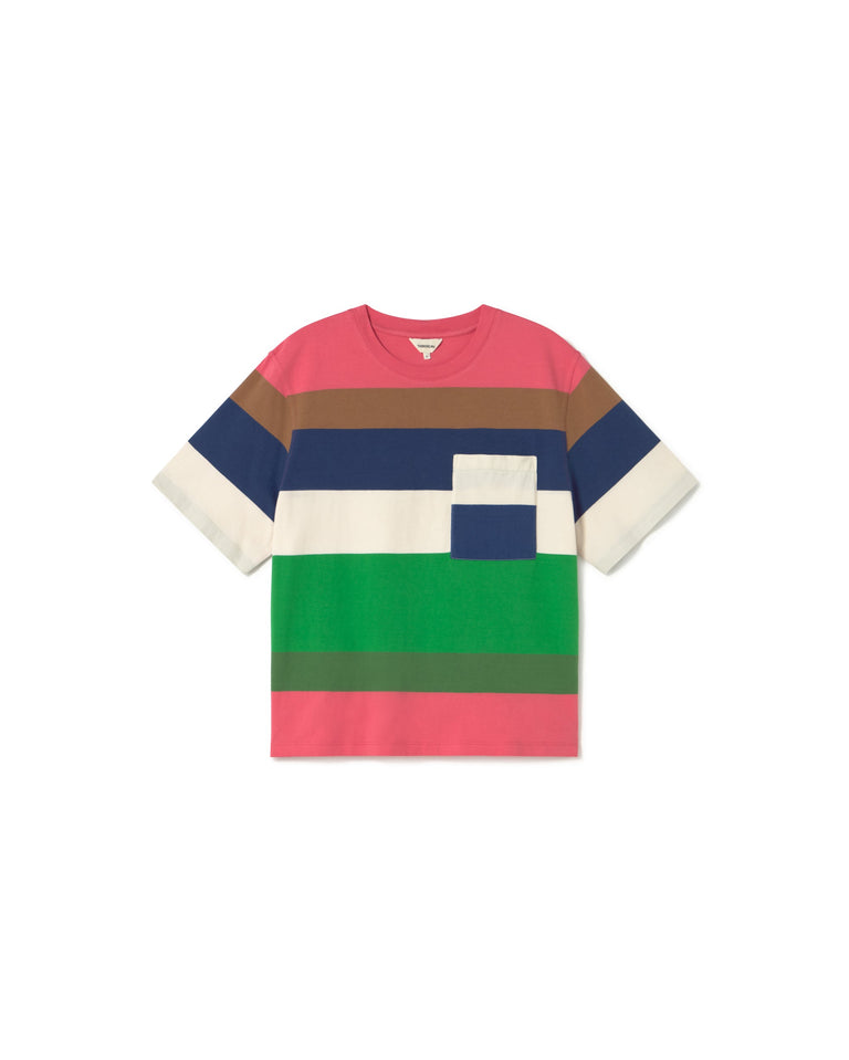 Camiseta rayas multicolor Lucia sostenible- silueta 1
