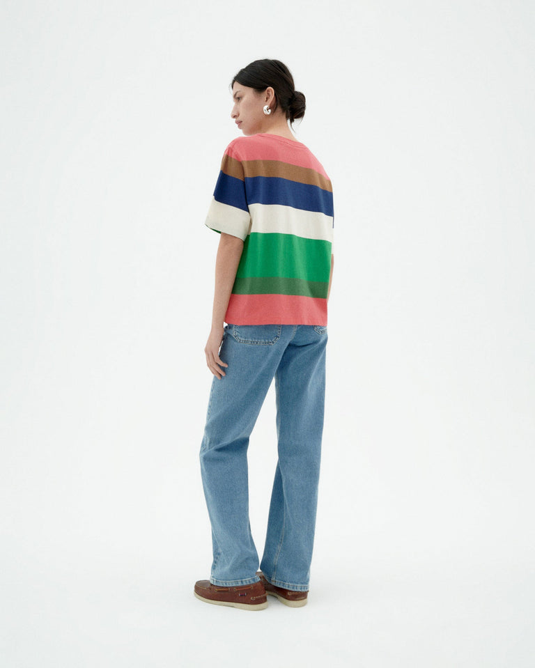 Camiseta rayas multicolor Lucia sostenible-4