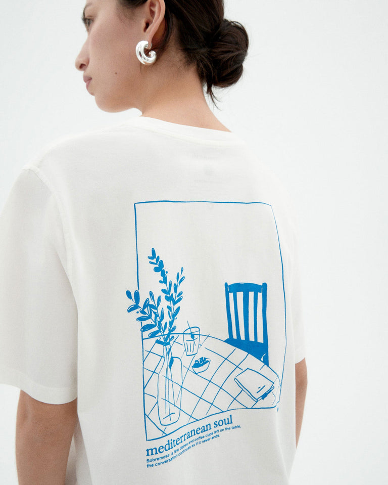 Camiseta blanca sobremesa Lucia sostenible - 2