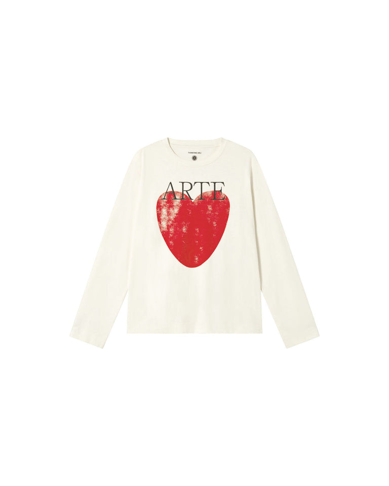 Camiseta blanca art love Emily sostenible - silueta 1