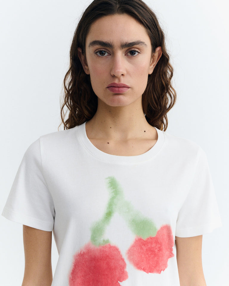 Camiseta blurry cherry Ida sostenible - 3