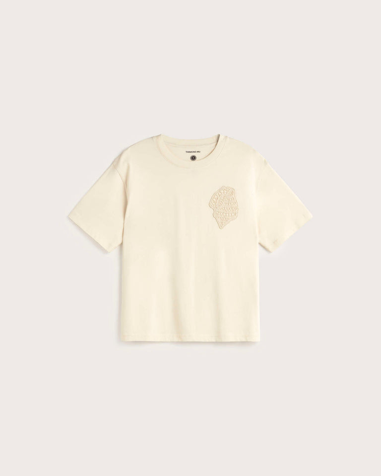 Camiseta patch bordado shell Lucia sostenible silueta - 1