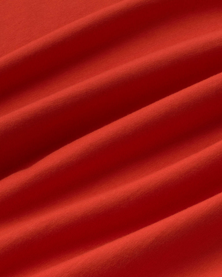 Camiseta básica roja Volta sostenible silueta - 2