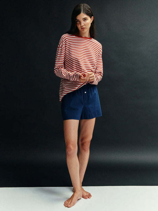 Long sleeve red striped t-shirt Emily