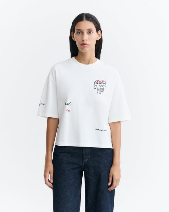Camiseta oversize bordada tomatera Lena sostenible - 2