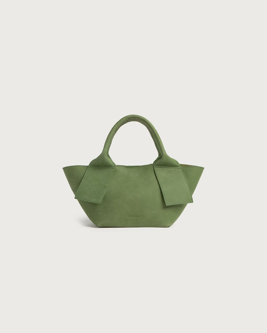 Bolso mini verde piel Pepo sostenible - silueta 1