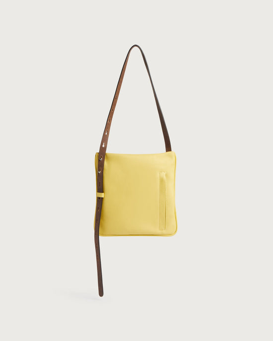 Bolso hombro amarillo piel Bonbon sostenible - silueta 1
