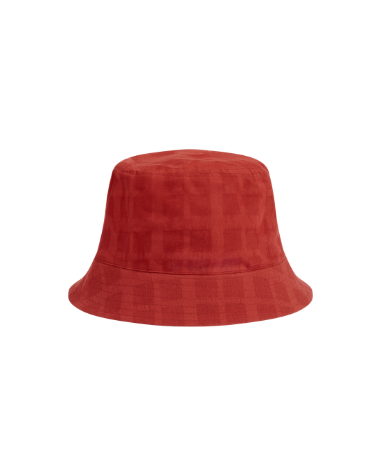 Gorro rojo cuadrito Yelle sostenible -siluetax