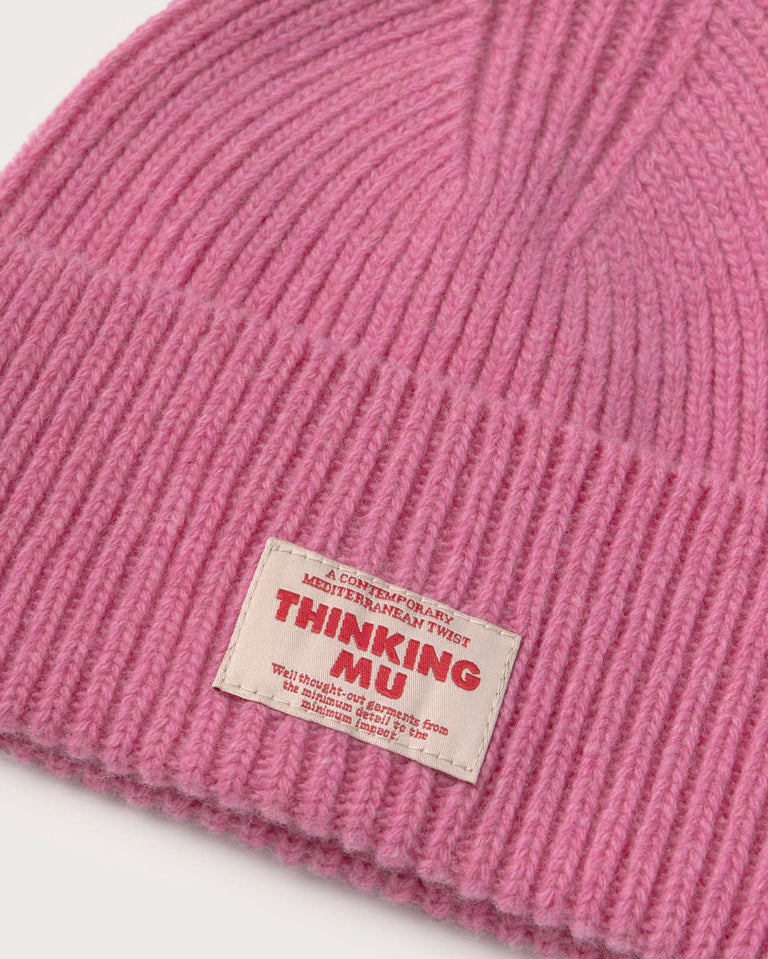 Gorro lana rosa Amor sostenible silueta - 2