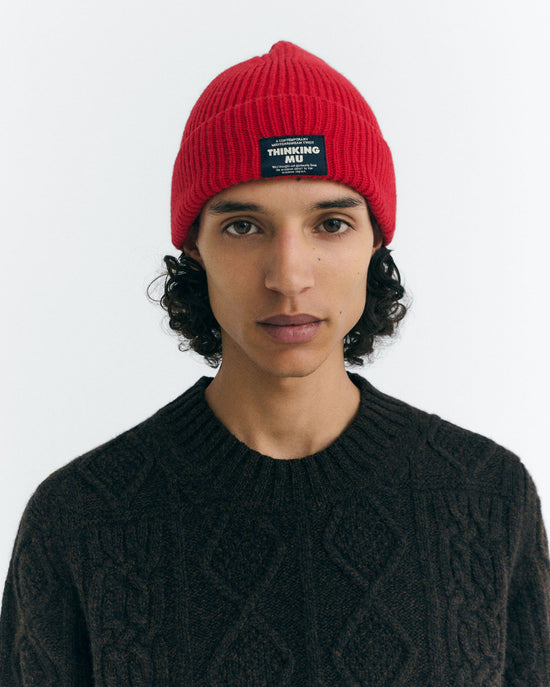 Gorro lana rojo Amor sostenible - 1