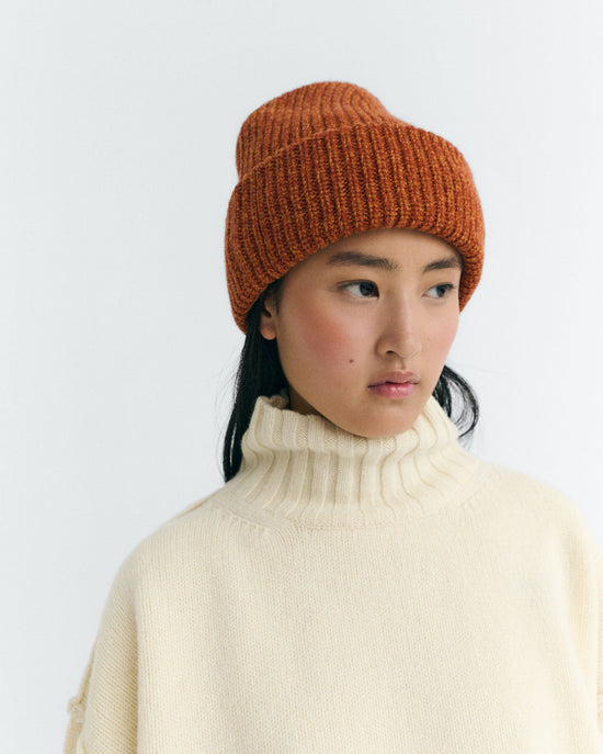 Gorro lana naranja Ruby sostenible - 1