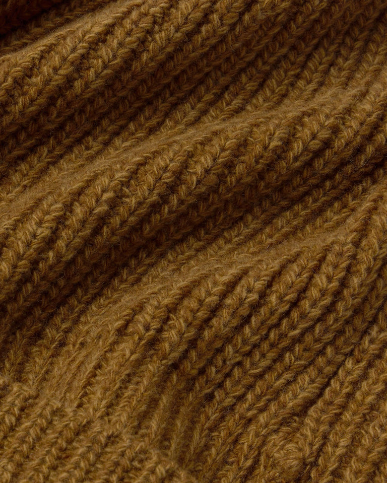 Gorro lana marrón Ruby sostenible silueta - 2