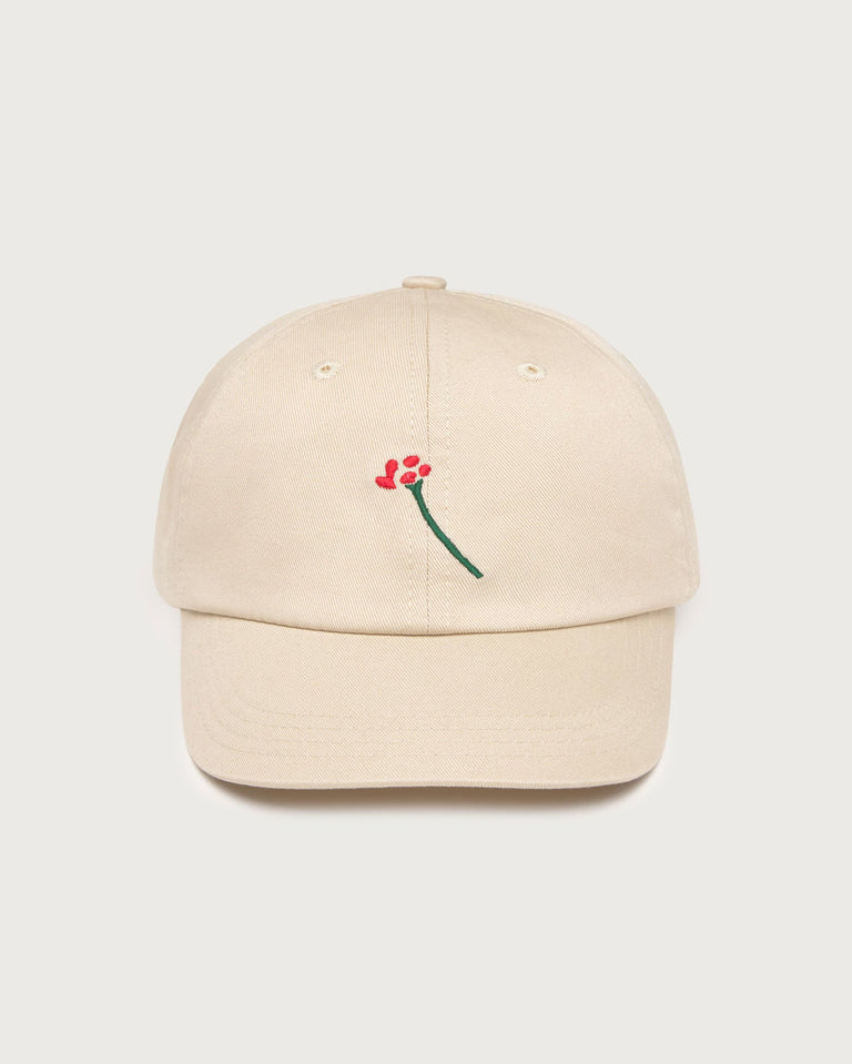 Gorra cruda bordada Flower TM Chris sostenible silueta - 2